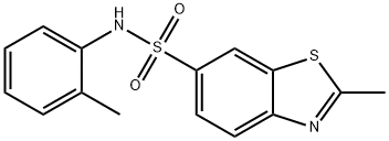 2-methyl-N-(2-methylphenyl)-1,3-benzothiazole-6-sulfonamide Structure