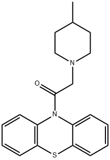 10-[(4-methyl-1-piperidinyl)acetyl]-10H-phenothiazine 结构式