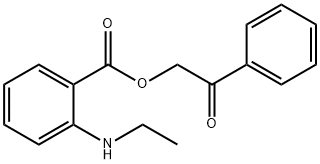 2-oxo-2-phenylethyl 2-(ethylamino)benzoate Struktur