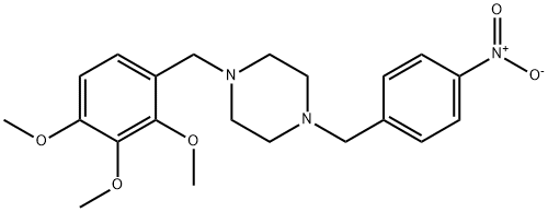 1-{4-nitrobenzyl}-4-(2,3,4-trimethoxybenzyl)piperazine 结构式