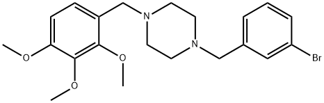 1-(3-bromobenzyl)-4-(2,3,4-trimethoxybenzyl)piperazine 结构式