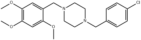 1-(4-chlorobenzyl)-4-(2,4,5-trimethoxybenzyl)piperazine,356085-84-2,结构式