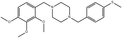 1-[4-(methylsulfanyl)benzyl]-4-(2,3,4-trimethoxybenzyl)piperazine Structure