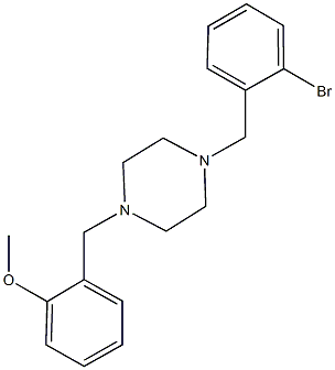 2-{[4-(2-bromobenzyl)-1-piperazinyl]methyl}phenyl methyl ether Structure