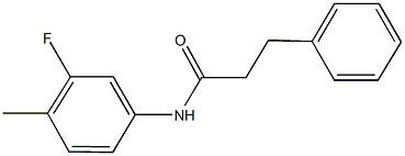 N-(3-fluoro-4-methylphenyl)-3-phenylpropanamide 结构式