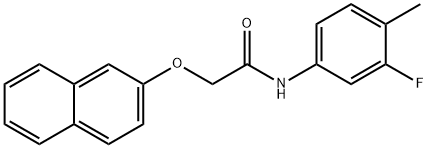 N-(3-fluoro-4-methylphenyl)-2-(2-naphthyloxy)acetamide,356086-55-0,结构式