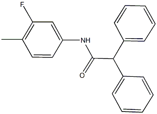 N-(3-fluoro-4-methylphenyl)-2,2-diphenylacetamide Structure