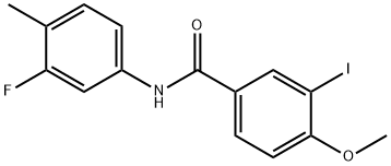 N-(3-fluoro-4-methylphenyl)-3-iodo-4-methoxybenzamide Structure