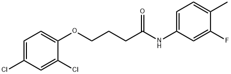 4-(2,4-dichlorophenoxy)-N-(3-fluoro-4-methylphenyl)butanamide,356086-77-6,结构式