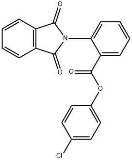 4-chlorophenyl 2-(1,3-dioxo-1,3-dihydro-2H-isoindol-2-yl)benzoate 化学構造式