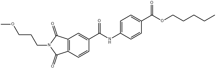 pentyl 4-({[2-(3-methoxypropyl)-1,3-dioxo-2,3-dihydro-1H-isoindol-5-yl]carbonyl}amino)benzoate Struktur