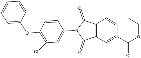 ethyl 2-(3-chloro-4-phenoxyphenyl)-1,3-dioxo-5-isoindolinecarboxylate 结构式