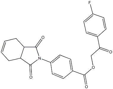 2-(4-fluorophenyl)-2-oxoethyl 4-(1,3-dioxo-1,3,3a,4,7,7a-hexahydro-2H-isoindol-2-yl)benzoate Structure