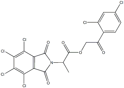 2-(2,4-dichlorophenyl)-2-oxoethyl 2-(4,5,6,7-tetrachloro-1,3-dioxo-1,3-dihydro-2H-isoindol-2-yl)propanoate Structure