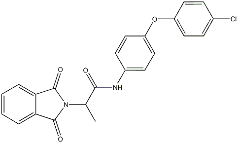 N-[4-(4-chlorophenoxy)phenyl]-2-(1,3-dioxo-1,3-dihydro-2H-isoindol-2-yl)propanamide 结构式