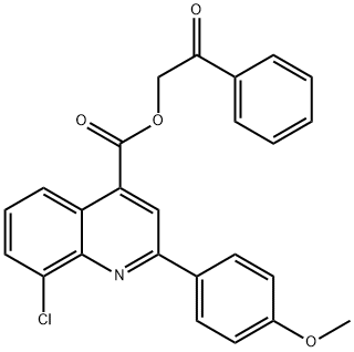 2-oxo-2-phenylethyl 8-chloro-2-(4-methoxyphenyl)-4-quinolinecarboxylate Structure