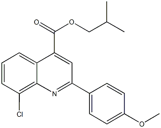 isobutyl 8-chloro-2-(4-methoxyphenyl)-4-quinolinecarboxylate Struktur