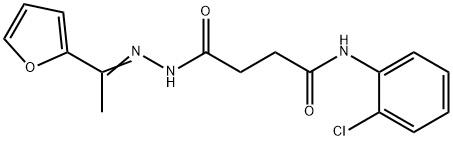 N-(2-chlorophenyl)-4-{2-[1-(2-furyl)ethylidene]hydrazino}-4-oxobutanamide Structure