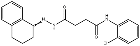 N-(2-chlorophenyl)-4-[2-(3,4-dihydro-1(2H)-naphthalenylidene)hydrazino]-4-oxobutanamide Structure