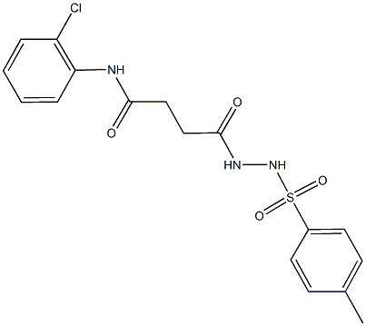 356093-99-7 N-(2-chlorophenyl)-4-{2-[(4-methylphenyl)sulfonyl]hydrazino}-4-oxobutanamide