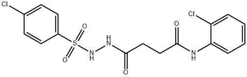 N-(2-chlorophenyl)-4-{2-[(4-chlorophenyl)sulfonyl]hydrazino}-4-oxobutanamide|