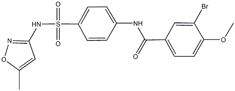 3-bromo-4-methoxy-N-(4-{[(5-methyl-3-isoxazolyl)amino]sulfonyl}phenyl)benzamide Structure