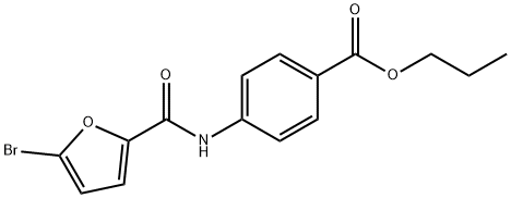 propyl 4-[(5-bromo-2-furoyl)amino]benzoate Structure