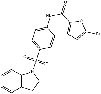 5-bromo-N-[4-(2,3-dihydro-1H-indol-1-ylsulfonyl)phenyl]-2-furamide Struktur