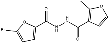 5-bromo-N'-(2-methyl-3-furoyl)-2-furohydrazide,356094-88-7,结构式