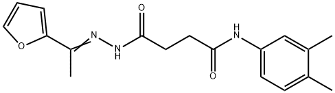 N-(3,4-dimethylphenyl)-4-{2-[1-(2-furyl)ethylidene]hydrazino}-4-oxobutanamide Structure