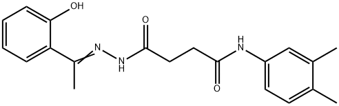 356095-15-3 N-(3,4-dimethylphenyl)-4-{2-[1-(2-hydroxyphenyl)ethylidene]hydrazino}-4-oxobutanamide