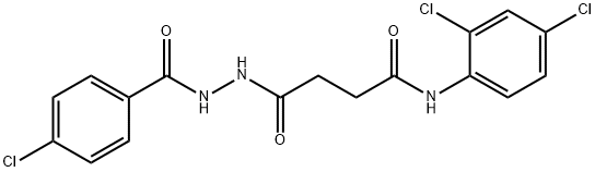 4-[2-(4-chlorobenzoyl)hydrazino]-N-(2,4-dichlorophenyl)-4-oxobutanamide,356095-37-9,结构式