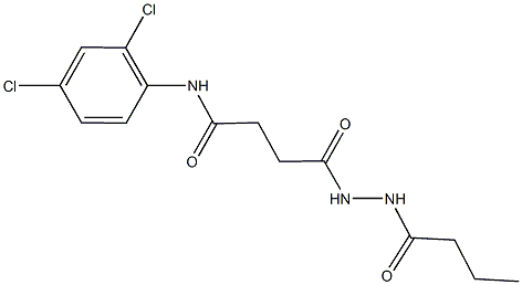4-(2-butyrylhydrazino)-N-(2,4-dichlorophenyl)-4-oxobutanamide,356095-46-0,结构式