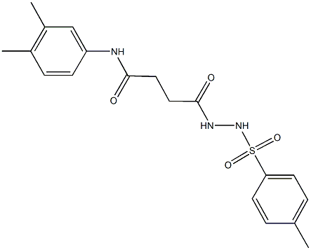 N-(3,4-dimethylphenyl)-4-{2-[(4-methylphenyl)sulfonyl]hydrazino}-4-oxobutanamide Structure