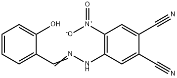 4-[2-(2-hydroxybenzylidene)hydrazino]-5-nitrophthalonitrile 化学構造式