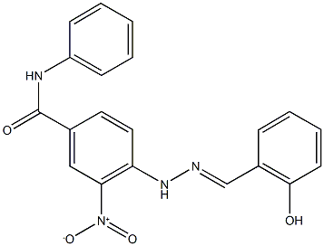 4-[2-(2-hydroxybenzylidene)hydrazino]-3-nitro-N-phenylbenzamide|