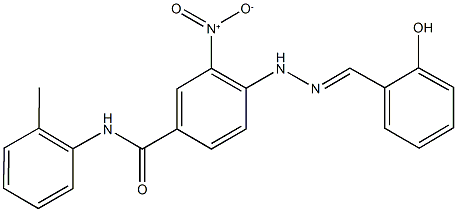 356097-21-7 4-[2-(2-hydroxybenzylidene)hydrazino]-3-nitro-N-(2-methylphenyl)benzamide