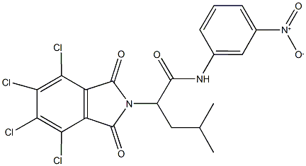 N-{3-nitrophenyl}-4-methyl-2-(4,5,6,7-tetrachloro-1,3-dioxo-1,3-dihydro-2H-isoindol-2-yl)pentanamide Structure