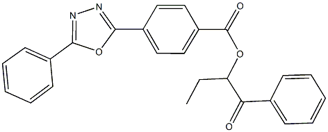 1-benzoylpropyl 4-(5-phenyl-1,3,4-oxadiazol-2-yl)benzoate Structure