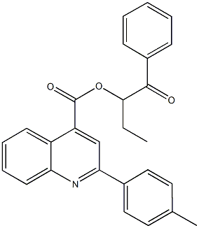 1-benzoylpropyl 2-(4-methylphenyl)-4-quinolinecarboxylate,356099-02-0,结构式
