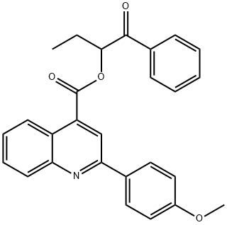 1-benzoylpropyl 2-(4-methoxyphenyl)quinoline-4-carboxylate Structure