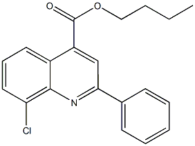 butyl 8-chloro-2-phenyl-4-quinolinecarboxylate Struktur