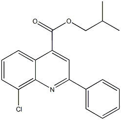 isobutyl 8-chloro-2-phenyl-4-quinolinecarboxylate,356099-81-5,结构式