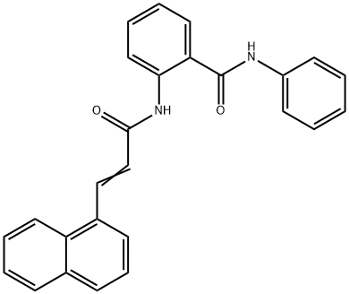 2-{[3-(1-naphthyl)acryloyl]amino}-N-phenylbenzamide 化学構造式