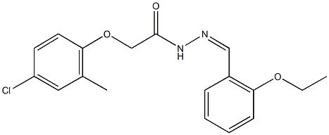 2-(4-chloro-2-methylphenoxy)-N'-(2-ethoxybenzylidene)acetohydrazide 结构式