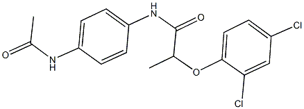 N-[4-(acetylamino)phenyl]-2-(2,4-dichlorophenoxy)propanamide Structure