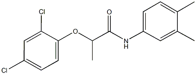 2-(2,4-dichlorophenoxy)-N-(3,4-dimethylphenyl)propanamide 化学構造式