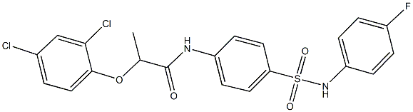 2-(2,4-dichlorophenoxy)-N-{4-[(4-fluoroanilino)sulfonyl]phenyl}propanamide 化学構造式