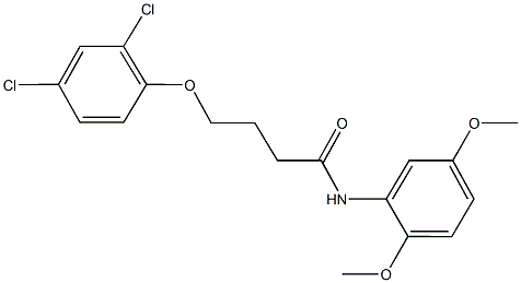 4-(2,4-dichlorophenoxy)-N-(2,5-dimethoxyphenyl)butanamide Struktur