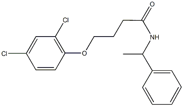 4-(2,4-dichlorophenoxy)-N-(1-phenylethyl)butanamide Struktur